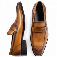 Chaussures Habillées en Cuir Véritable Italien pour Homme 2024, Confortables et Souples, Chaussures de Conduite Plates Personnalisées