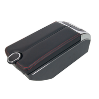 AC-443 boîte de console centrale de voiture universelle de luxe, boîte de rangement d'accoudoirs multiples, boîte de console de voiture avec porte-gobelet