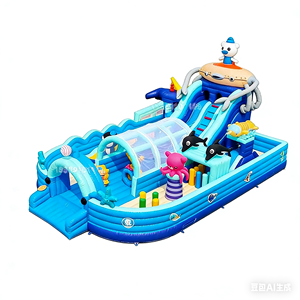 Parque Acuático Inflable Grande, Castillo Hinchable Flotante para Niños y Adultos, Juegos Acuáticos al Aire Libre - Product Image 5
