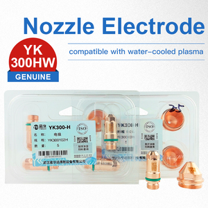 Buse de torche de découpe plasma Yikuai YK300HW avec grand capuchon de retenue noir YK300105W en cuivre pur fileté pour tôle d'acier, <span class=keywords><strong>gaz</strong></span> mixte - Product Image 6
