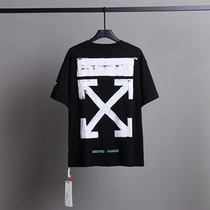 Camiseta de manga corta holgada unisex con diseño de flecha pintada y espalda hueca, estilo vintage, talla única, envío directo - Product Image 3