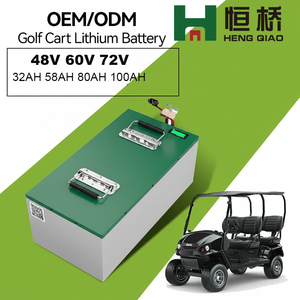 Paket Baterai Lithium Ion Kustom Lifepo4 48V 60V 72V 32AH 58AH 80AH 100AH untuk Mobil Golf Listrik Roda Empat Kecepatan Rendah - Product Image 1
