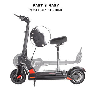 Trottinette électrique pliable pour adultes avec siège, pneus larges, entrepôt UE - Product Image 3