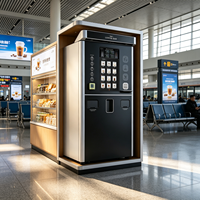 Distributeur automatique de café commercial à écran tactile en acier, avec support SDK, pour un fonctionnement stable dans les lieux publics à fort trafic (150-200).