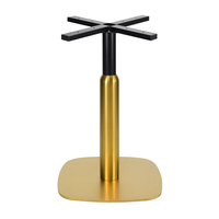 Socle de table en métal OEM, designs variés, finition grain de bois/doré/noir, support de table commercial pour café et restaurant, vente en gros