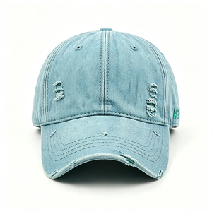 Casquette Dad Hat Unisexe en Coton Délavé Effet Vieilli à 6 Panneaux avec Broderie ACE, Visière Courbée et Effet Usé, Style Décontracté à Lettres Courtes - Product Image 2