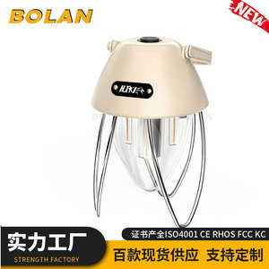 Lanterne de camping rechargeable Xinster, type C, lumière de tente à intensité variable, 2000 mAh, LED blanc chaud, lampe suspendue d'extérieur - Product Image 5