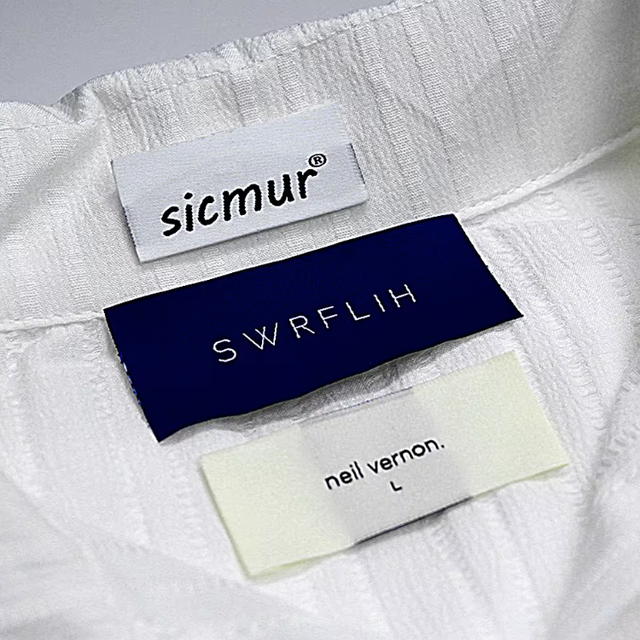 Cankun Eco-Friendly Polyester Satin Clothing Labels Laser Cut Stitch Printed End Fold Rectangle Shape Garment Use Recyclable