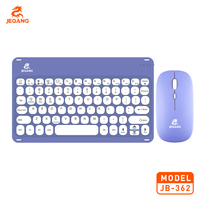 Ensemble clavier et souris Jeqang au design ultra-fin avec touches chocolat pour ordinateurs portables et ordinateurs Apple