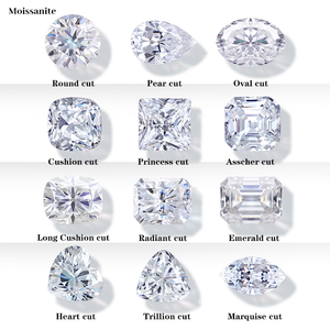 Piedra de Moissanita Blanca Brillante con Corte Radiante de 4*6-10*12mm para Joyería - Product Image 5