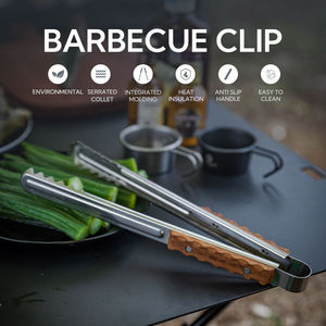 Utensilios <span class=keywords><strong>de</strong></span> Cocina para Acampar al Aire Libre, Pinzas para Servir, Pinzas para <span class=keywords><strong>Barbacoa</strong></span>, Pinzas para Alimentos <span class=keywords><strong>de</strong></span> Acero Inoxidable, Pinzas para Alimentos para <span class=keywords><strong>Barbacoa</strong></span> - Product Image 4