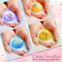 Vente en gros de bombes de bain personnalisées en lot de 6, grandes bombes de bain avec ingrédients biologiques, pour une utilisation relaxante à domicile, présentées dans un coffret cadeau