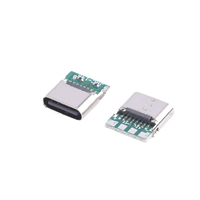 Connecteur femelle USB Type-C pour carte PCB, 4 broches, résistances de rappel intégrées doubles 5,1 kΩ, charge rapide PD + câble de transfert de données