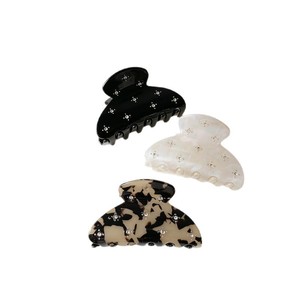 Pince à cheveux Lumiara de luxe avec strass étoilés - Épingle à cheveux haut de gamme scintillante pour coiffures mi-attachées et queues de cheval hautes - Product Image 1