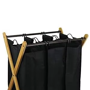 Panier à linge pliable Cesta Lundry, trieur de linge, panier à linge pliable en bois pour la maison, sac de rangement pliable pour le linge et paniers - Product Image 4