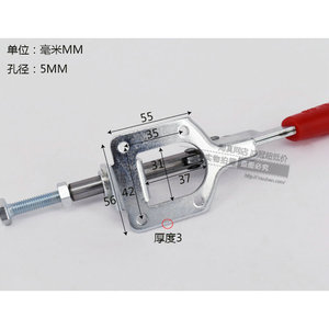 Abrazadera de Liberación Rápida Push Pull de 15.9mm y 32mm de Recorrido, de Hierro Galvanizado para Fijación en Trabajos de Madera - Product Image 2