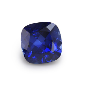 Royal Blue Square Cushion Synthetic Corundum Gemstone Loose Stone For Ring Making - Product Image 1