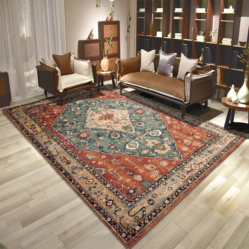 Hot Selling Vintage Luxury, Antique Turkey Area Rug Custom Logo Persian Digital Printed Carpets And Rugs For Living Room/