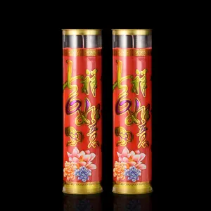 Buddhist Nice Quality Red/Yellow Buddhist No Smoke Fragrant 5 Day Butter Pillar Candle For Buddha Worship And Religious Activities