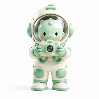 Statue de personnage spatial DYTOYS personnalisée, brillante, à l'effigie d'un petit astronaute de dessin animé, résistante aux intempéries, pour parcs, centres commerciaux et jardins d'enfants