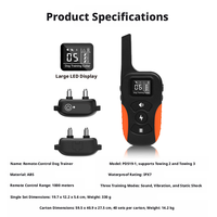 Collier de dressage professionnel pour chien de chasse, étanche IPX7, affichage LED visible de l'état de fonctionnement avec 3 modes de dressage standard