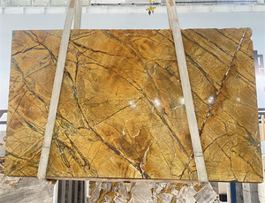 Dalles de marbre brun de la forêt tropicale en cuir poli de marbre doré indien classique pour la <span class=keywords><strong>décoration</strong></span> intérieure en <span class=keywords><strong>pierre</strong></span> - Product Image 2