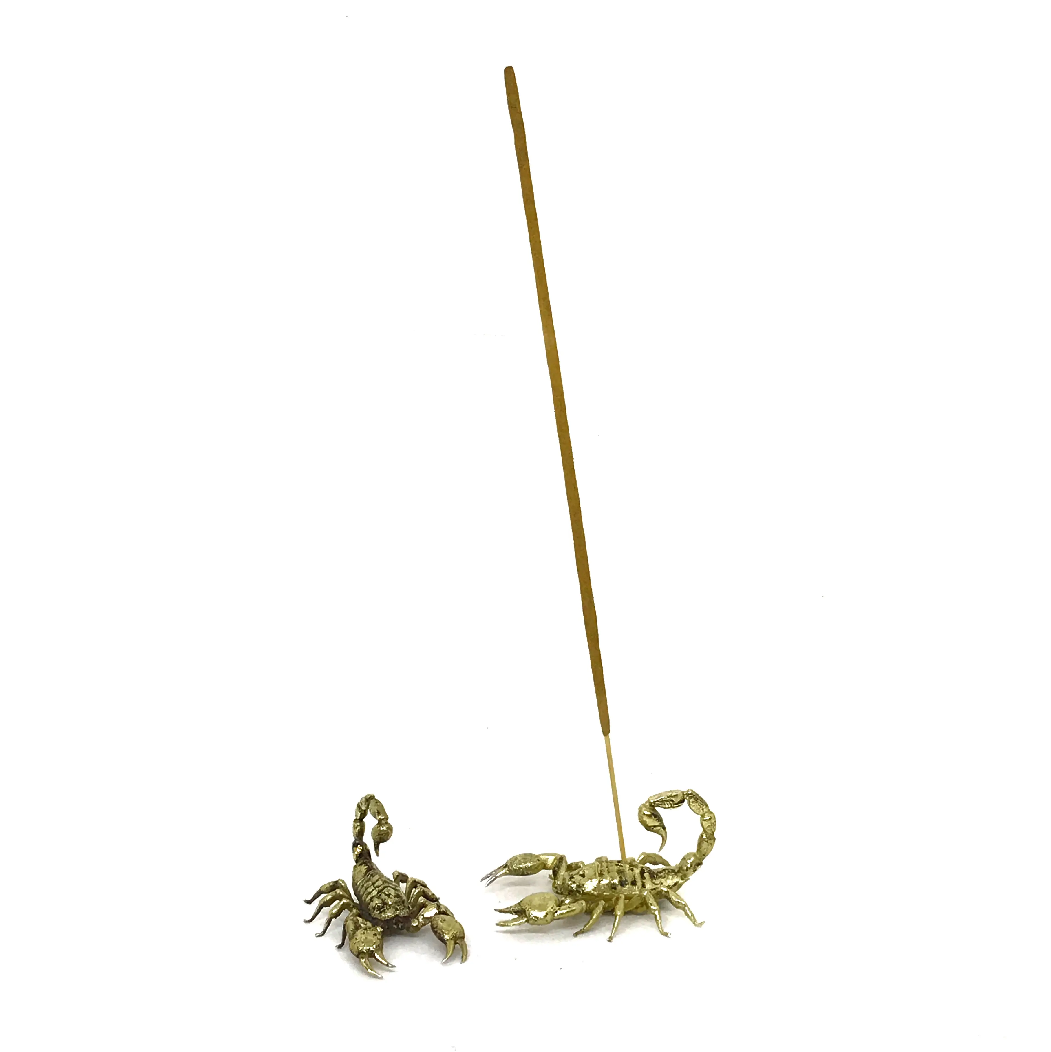 Handmade Solid Brass Scorpion Incense Stick Holder Burner Latest Design 2021 for Home Decor Meditation Yoga Export Zodiac