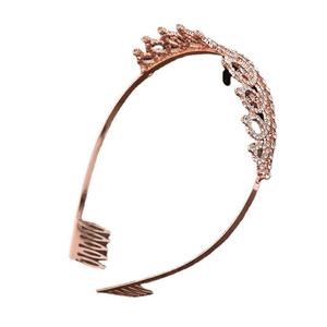 Ikat kepala kristal untuk anak, ikat kepala berlian imitasi, bando kristal performa besar, mahkota pengantin wanita model Korea - Product Image 5