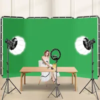 2.4*4m penyangga latar belakang bingkai fotografi latar belakang layar hijau dinding sebagai Outdoor mengubah ruangan pencahayaan Studio latar belakang