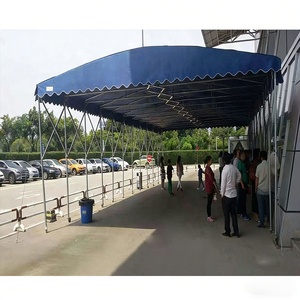 Folding retractable sliding <b>tent</b> mobile sunshade PVC <b>canopy</b> sturdy outdoor waterproof sunshade Outdoor large storage shed <b>Tent</b> - Product Image 2