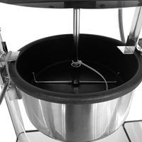 Style Vintage Commercial En Acier Inoxydable 1250W Électrique Popcorn Popers Corn Popping Machine avec Beurre Fondant Conteneur