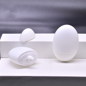 Bouteille de crème pour les mains en forme d'oeuf blanche de 50ml bouteille de protection solaire avec chaîne pour emballage cosmétique de soins de la peau - Product Image 2