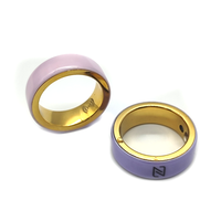 Anneaux intelligents NFC miniatures personnalisables, étanches, en PVC et céramique, avec puces Ntag213 et Ntag215, suivi de la santé et du sommeil