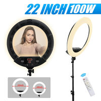 Beauté 22 pouces 55cm 3200-5500K Dimmable Ringlight Caméra Vidéo Diffusion en direct Maquillage Selfie Big LED 21 Inch Ring Light