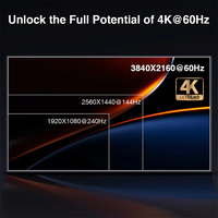 TESmart Kit saklar KVM Monitor ganda, 4 Port DP 4K60Hz dengan ewd melewati Mode tanpa jejak 4x2 KVM Switch
