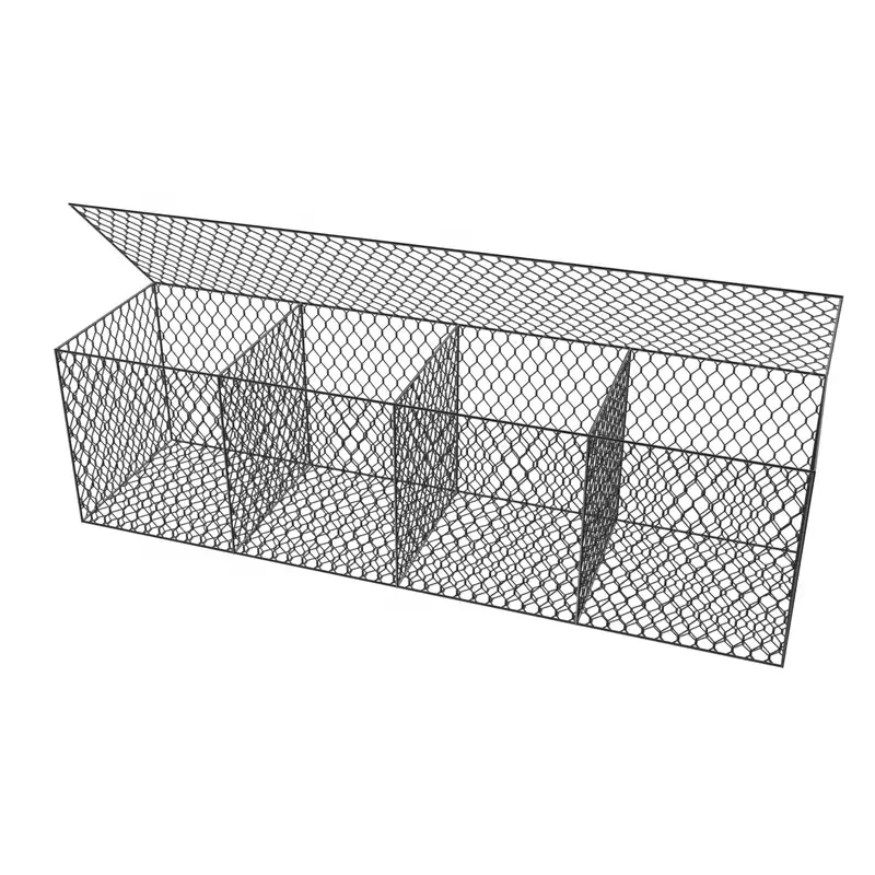 Harga pabrik 2x1x1 gabion kawat mesh 80x100mm heksagonal kotak gabion keranjang untuk dijual