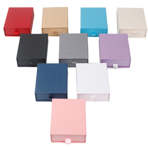 Boîte à bijoux en papier rectangulaire simple de haute qualité avec logo personnalisé, pour collier, pendentif, boucles d'oreilles, doublure en velours, vente en gros - Product Image 4