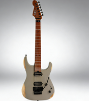 Guitare électrique SBS VS260 conçue aux États-Unis avec micros Alnico II Overwound H-H, finition acier, corps en aulne massif, manche en érable, touche en palissandre