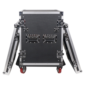Contrachapado reforzado con aluminio de 21 "y esquinas metálicas 14U Space <span class=keywords><strong>PA</strong></span>/DJ Rack Flight Case Road Flight Case - Product Image 4