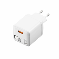 Pengisi Daya Cepat 20W QC3.0 PD3.0 Tipe-C dengan Kabel Retractable untuk Ponsel & Laptop Proteksi OTP/OVP Pengisi Daya Gan A+C