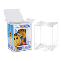 Boîte en plastique transparente en PET recyclé écologique en gros pour étui de protection, boîte personnalisée avec gaufrage pour figurines de jouets et artisanat