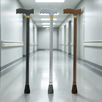Bastones de Apoyo Telescópicos Ajustables con Puntas de Goma, Bastones Flexibles para Caminar con Manos Libres, Muletas para Adultos