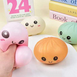 Wholesale Colorful Promotional Toy Cute Dumpling Bun Bao <b>Squishy</b> Stress Ball Smile Face Steamed Bun Fidget Toy with Steame - Product Image 3