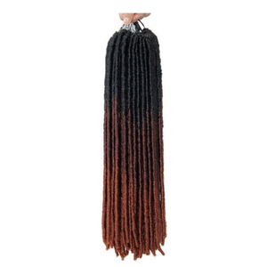 Cheveux au Crochet Faux Locs 24 Mèches Raides <span class=keywords><strong>Synthétiques</strong></span> Teints Façon Gipsy 18 Pouces, Extensions de Cheveux Double Tresse Machine Type <span class=keywords><strong>Dreadlocks</strong></span> - Product Image 2