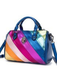 <span class=keywords><strong>Sac</strong></span> bandoulière matelassé style Kurt Geiger avec tête d'aigle - Mini <span class=keywords><strong>sac</strong></span> à bandoulière color block avec chaîne et embellissement en cristal, tendance - Product Image 2