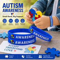 Bracelets en silicone personnalisés pour la sensibilisation à l'autisme, pour la collecte de fonds et les événements caritatifs