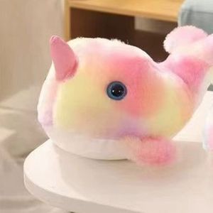 Peluche Unicorno e Delfino con Sfumature Arcobaleno, Bambola Balena Colorata, Regalo di Compleanno per Bambini - Product Image 2