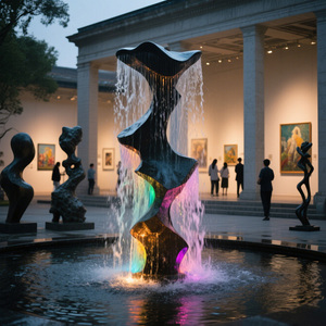 Artwatershow Fontaine linéaire Eau courante Cascade Rideau <span class=keywords><strong>Dessin</strong></span> Fil Pluie Fontaine Rideau d'eau - Product Image 6