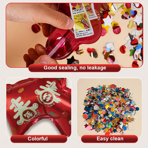 Gran oferta, pistola de fuegos artificiales inflable de mano creativa, película de aluminio, accesorios para fiesta de cumpleaños, accesorios de alegría, confeti feliz <span class=keywords><strong>Boom</strong></span> - Product Image 5