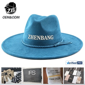 Sombrero Fedora de Fieltro de Ala Ancha Estilo Panamá Clásico con Borlas Trenzadas Personalizadas al por Mayor para Hombres y Mujeres, Ideal para Playa y Actividades al Aire Libre - Product Image 1